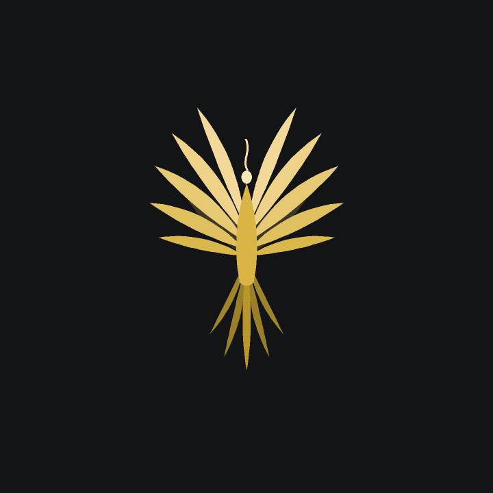 The 365 phoenix in gold on charcoal, drawn by ImageForge